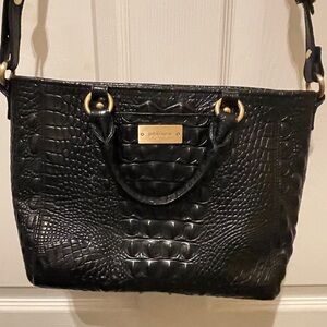Brahmin Mini Arno croc embossed leather handbag or crossbody like new